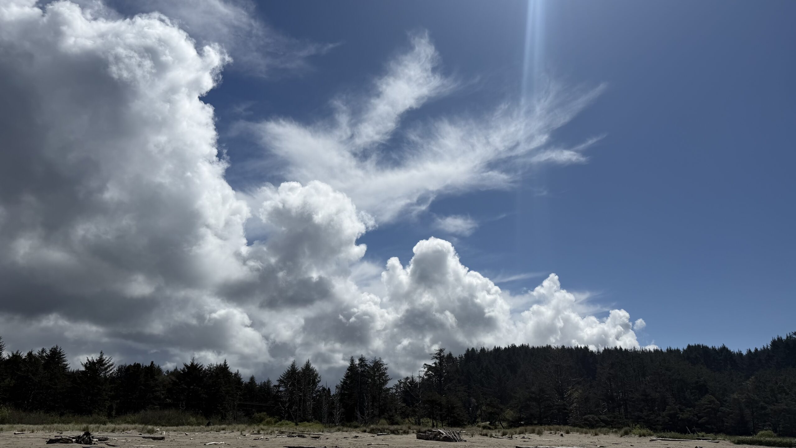 open sky at the Oregon coast